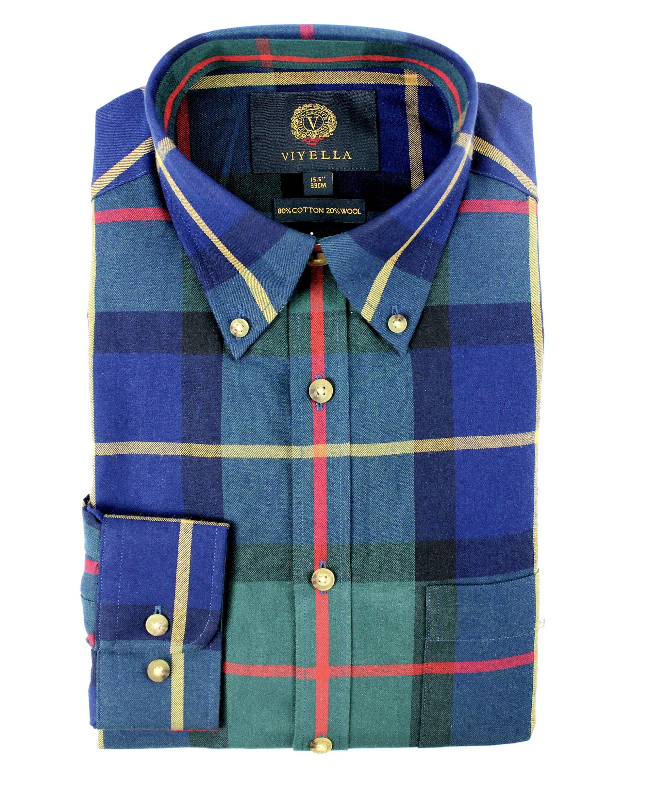 Viyella 80/20 Oversized House Check Classic Fit Shirt with Button