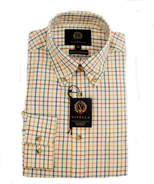 Viyella 80/20 Colourful Tattersall Check Classic Fit Shirt with Button ...